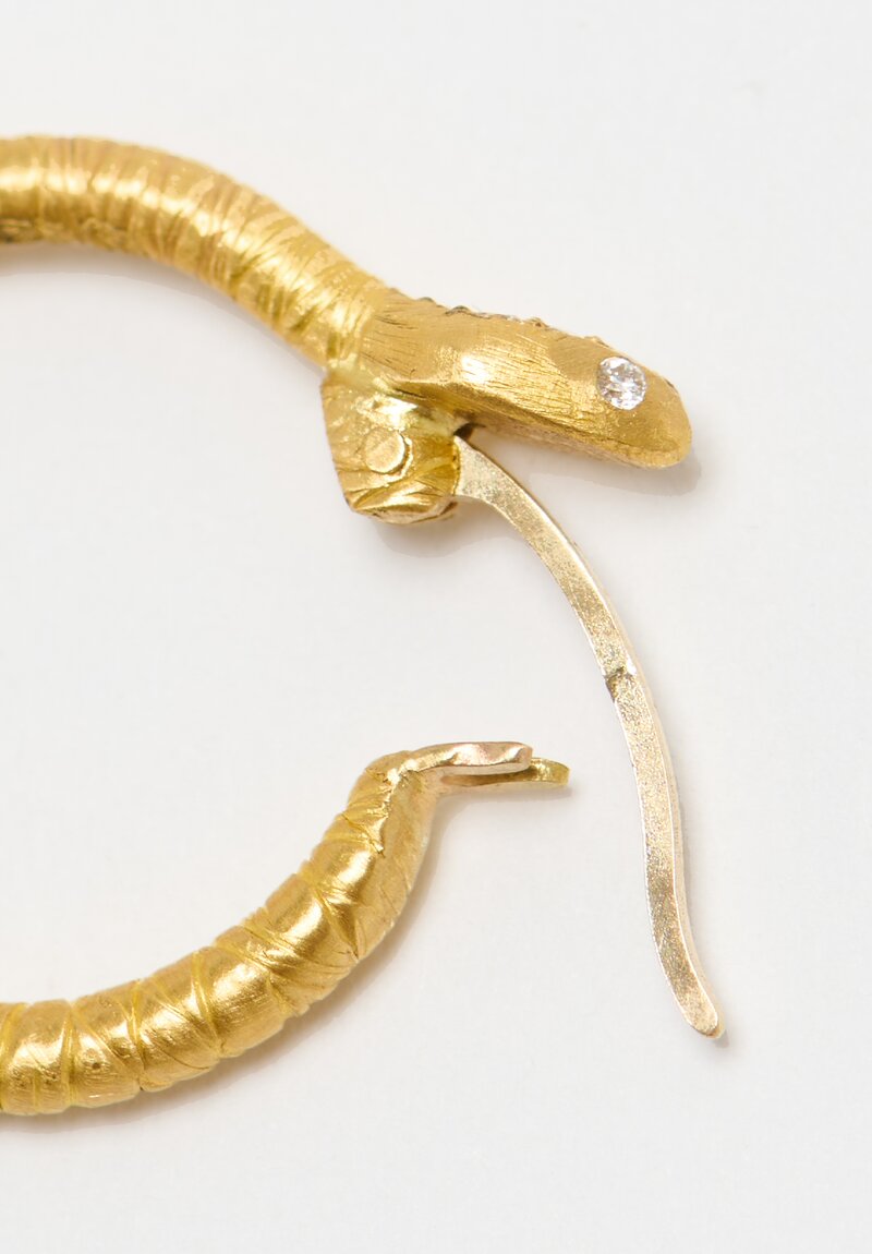 Lika Behar 22K, Diamond 'Snake' Hoop Earrings	