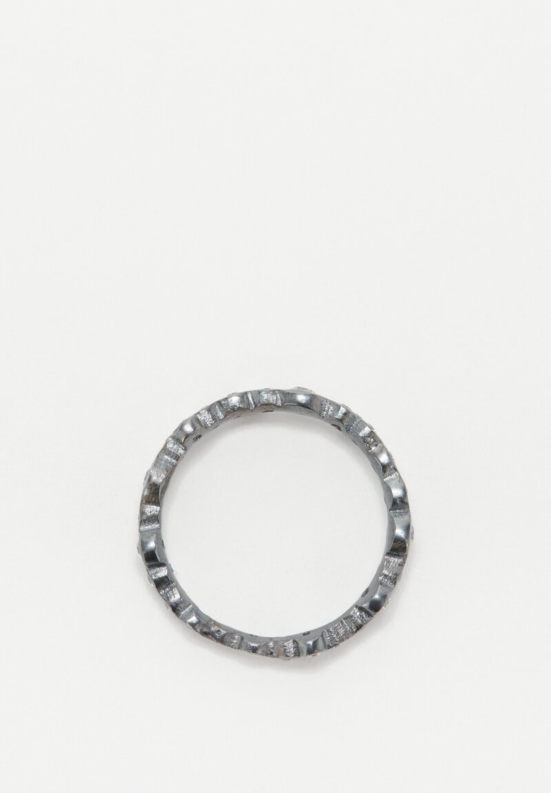 Lika Behar Oxidized Sterling Silver & Diamonds 'Dylan' Stackable Ring	