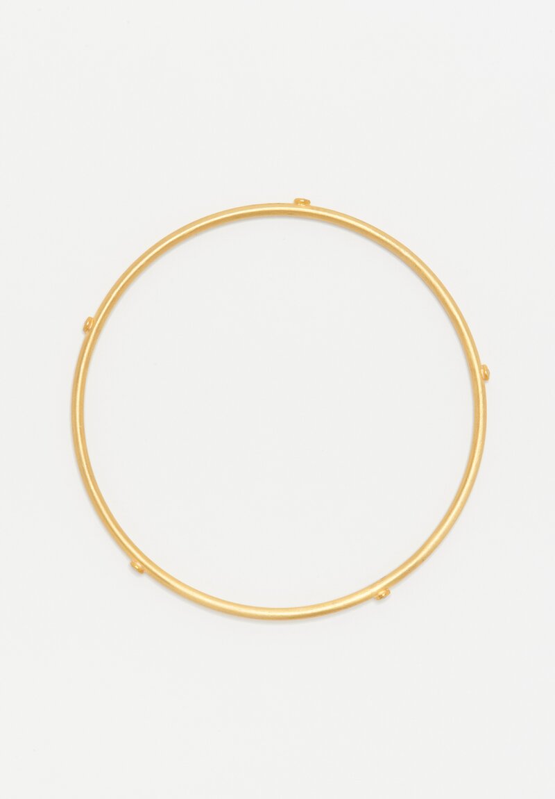 Lika Behar 22K, Diamonds 'Hammered' Thin Bangle Bracelet	