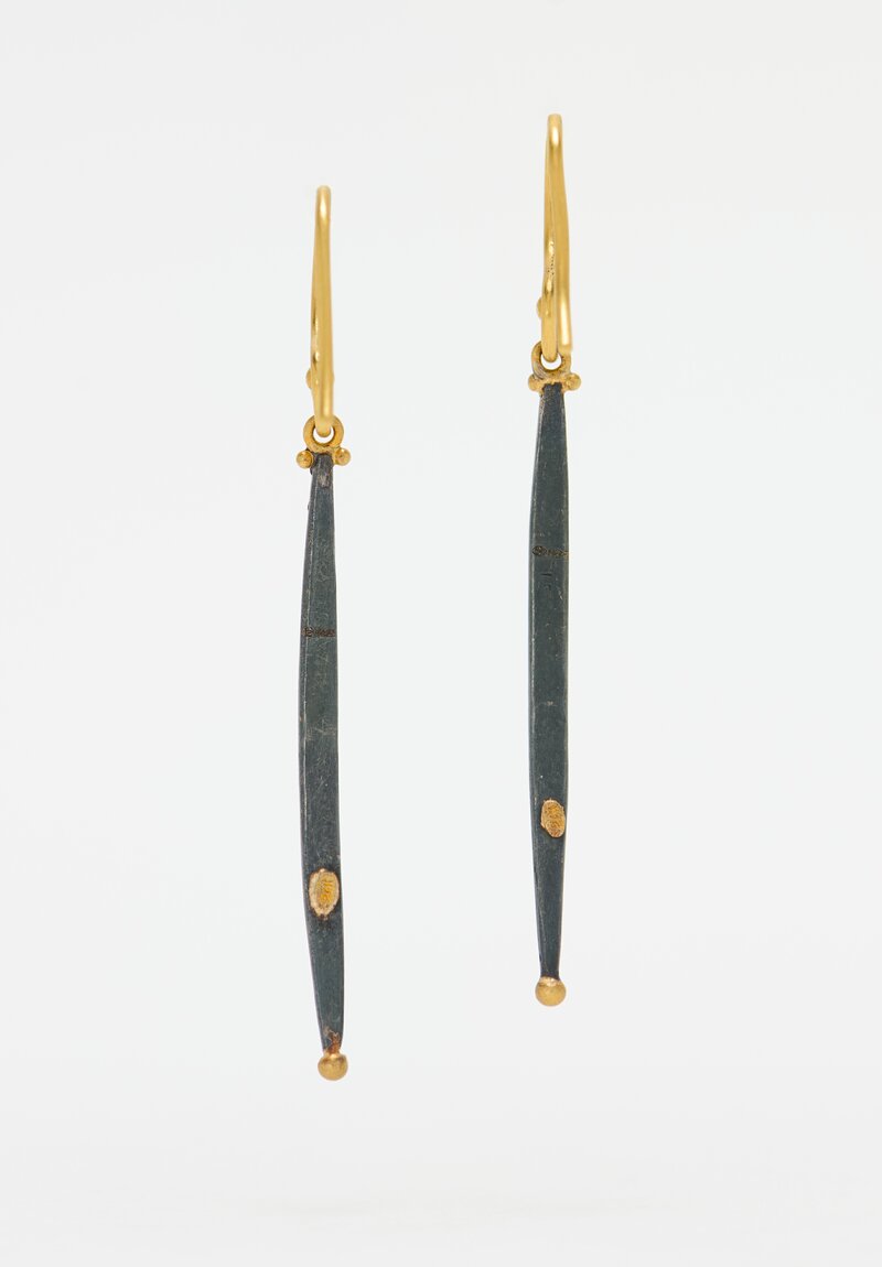 Lika Behar 24K, Granulation & Oxidized Silver 'Kelly' Earrings	