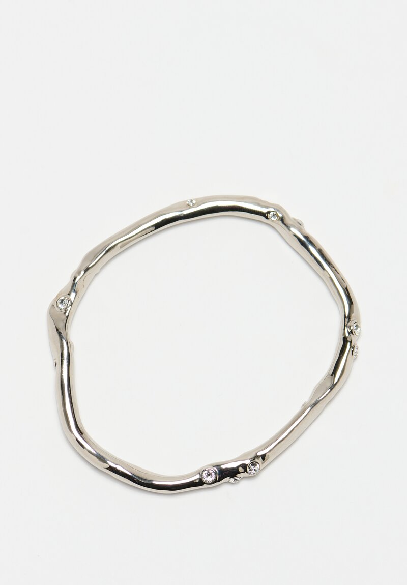 Dries Van Noten Set of Bangle Bracelets in Silver	