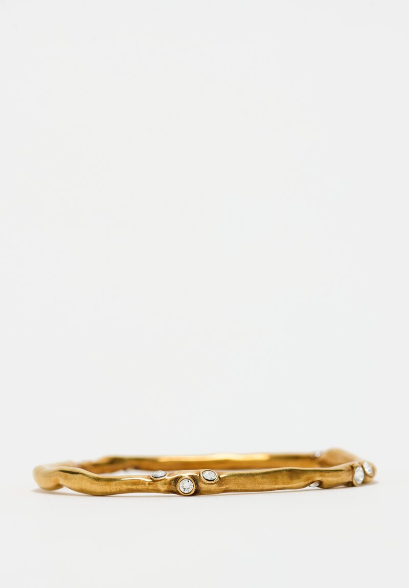 Dries Van Noten Set of Bangle Bracelets in Brass	