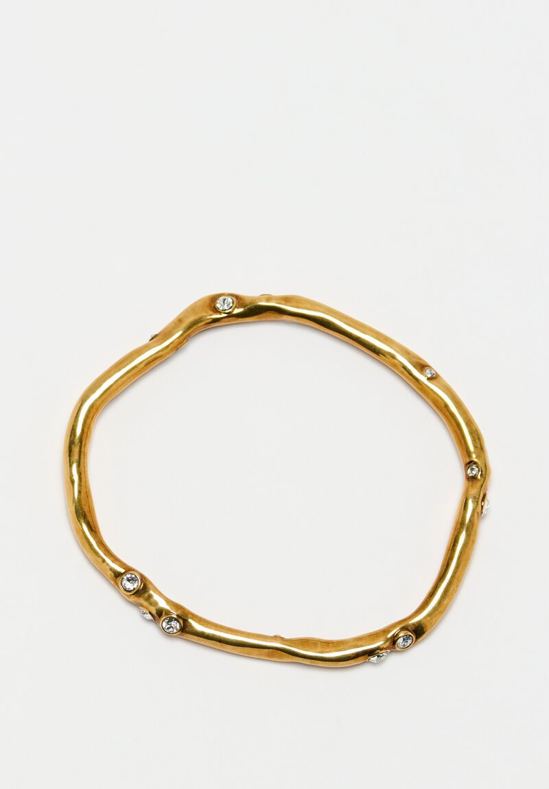 Dries Van Noten Set of Bangle Bracelets in Brass	