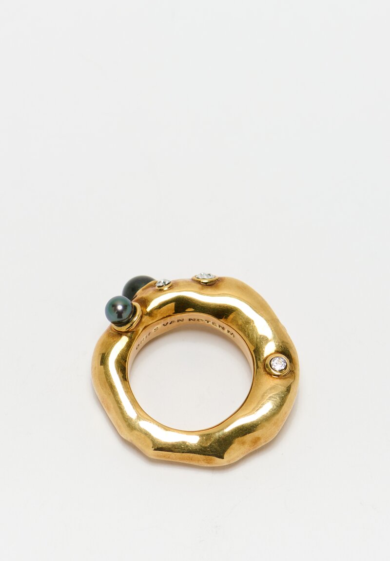 Dries Van Noten Jewel Ring in Brass	