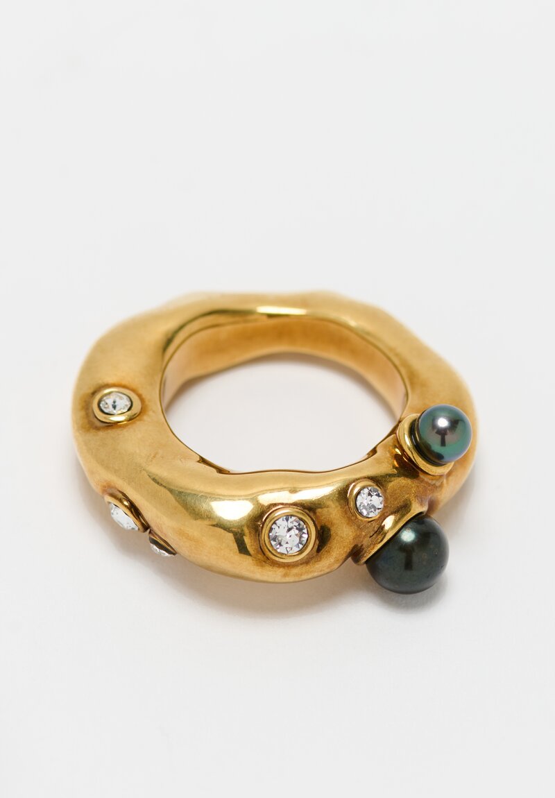 Dries Van Noten Jewel Ring in Brass	