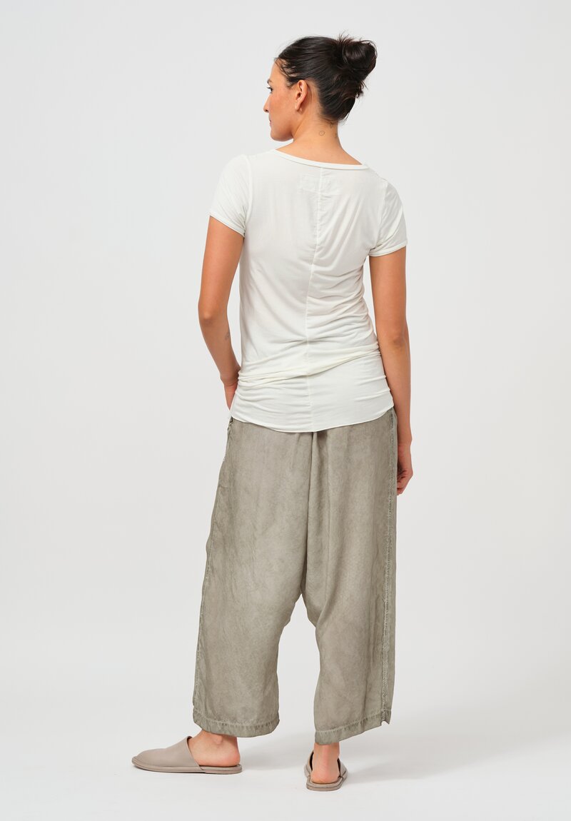 Rundholz Gathered Drop-Crotch Pants in Hay Cloud Grey	