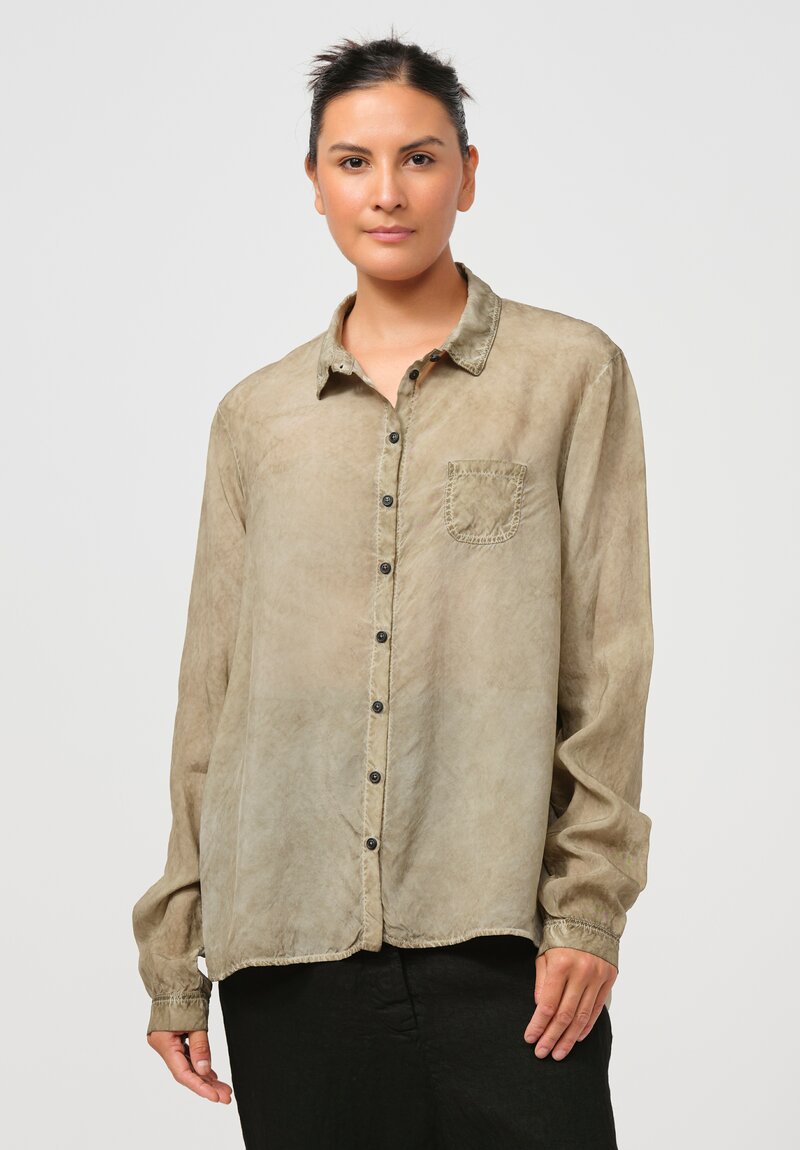 Rundholz Side Split Shirt in Linen Natural	