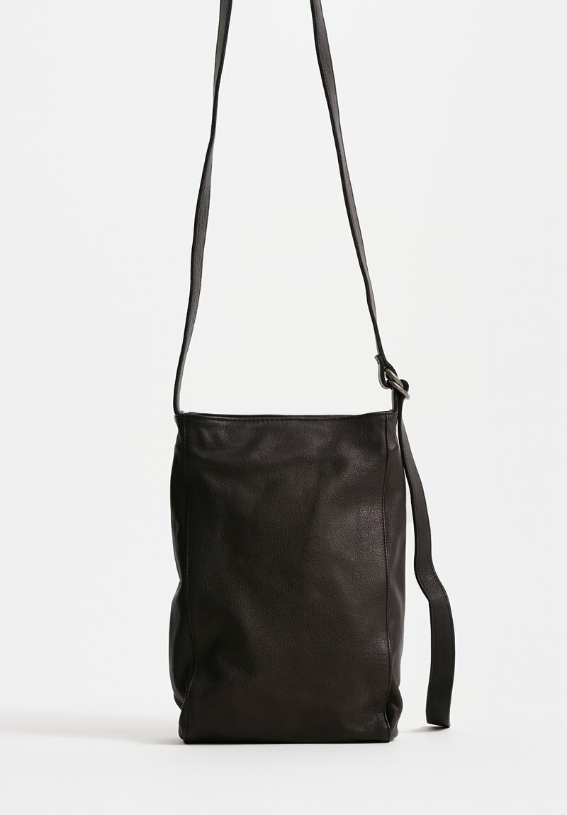 Christian Peau Soft Leather Crossbody Bag in Black