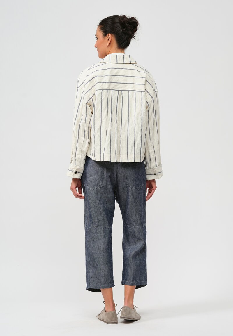 Forme d'Expression Woven Cotton Oversized Trucker Jacket	