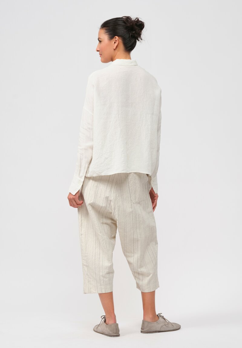 Forme d'Expression Woven Cotton & Silk Fisherman Pants	