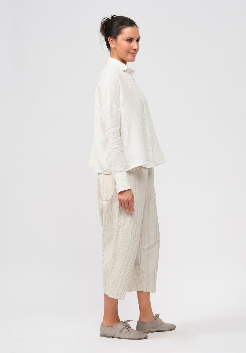 Forme d'Expression Woven Cotton & Silk Fisherman Pants	