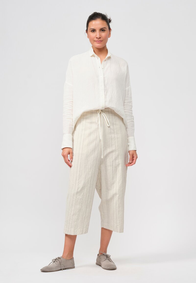 Forme d'Expression Woven Cotton & Silk Fisherman Pants	