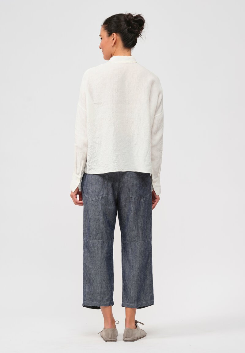 Forme d'Expression Woven Ramie & Linen 5 Pocket Pants	