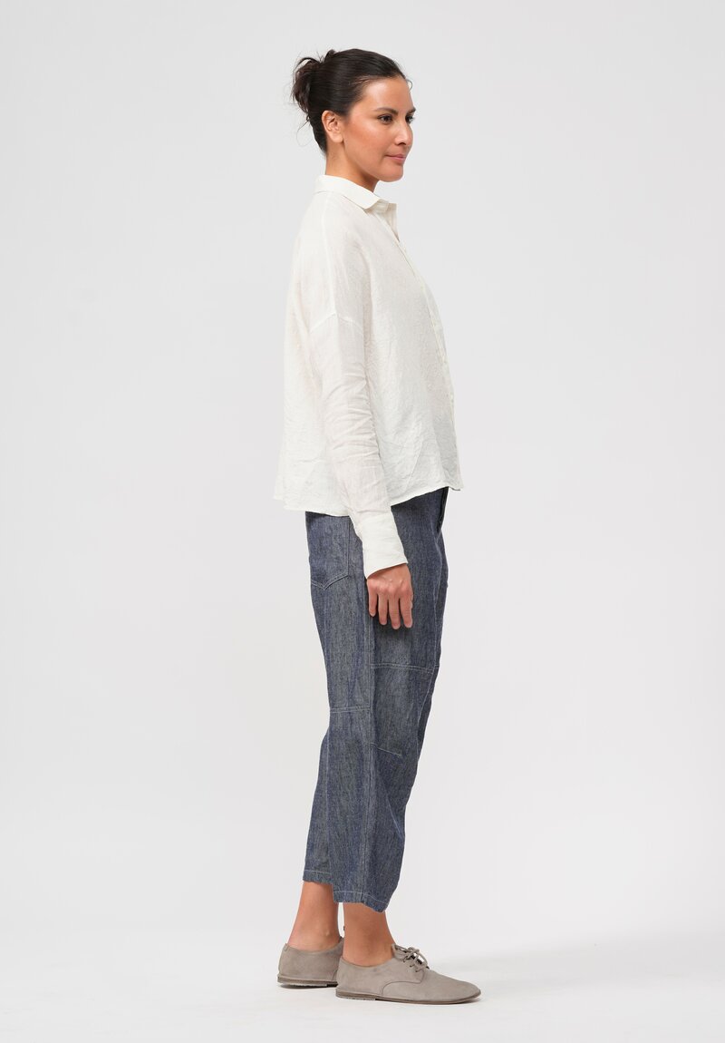 Forme d'Expression Woven Ramie & Linen 5 Pocket Pants	