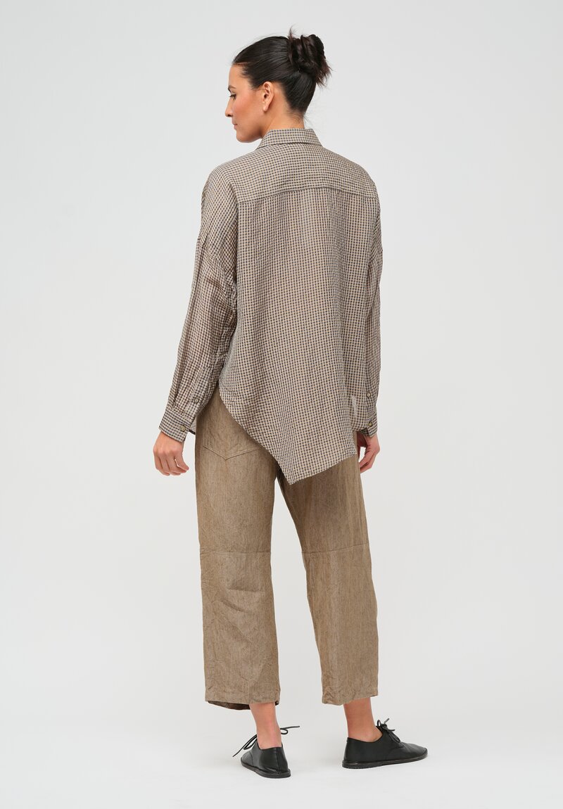 Forme d'Expression Woven Ramie & Linen 5 Pocket Pants in Reed	