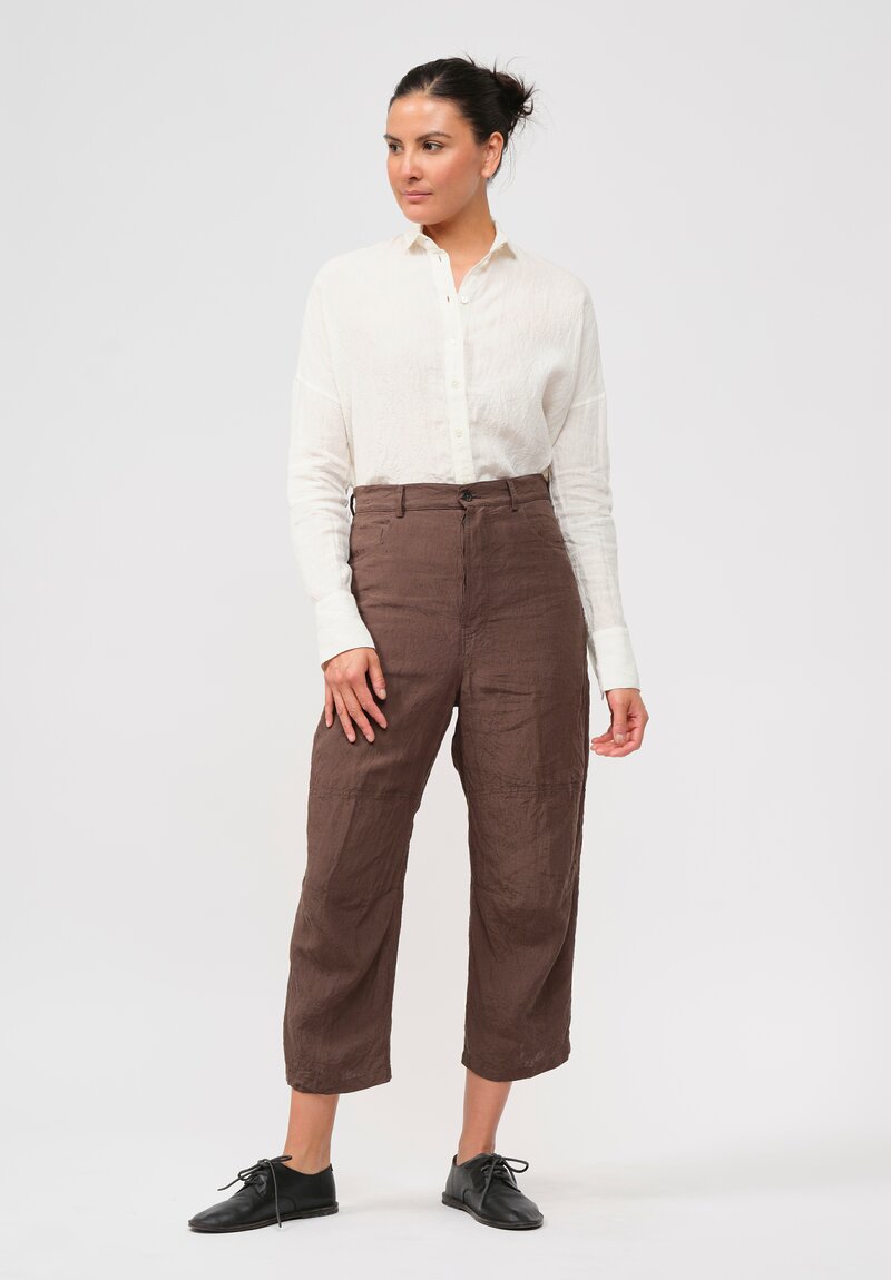 Forme d'Expression Woven Ramie & Linen 5 Pocket Pants