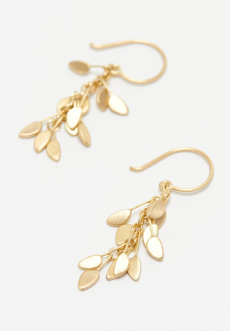 Sia Taylor 18K, Small Golden Seeds Earrings	