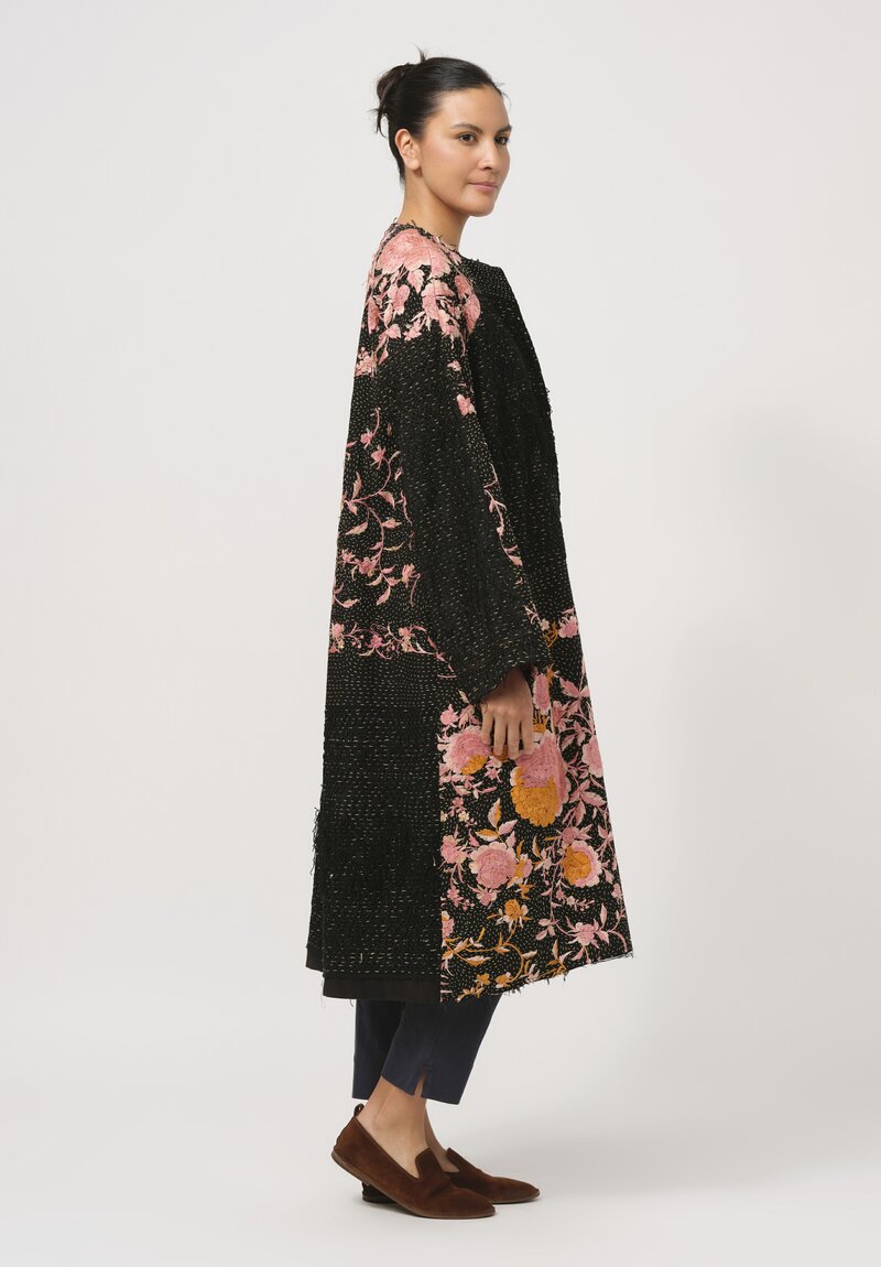 By Walid Silk Brenda Coat in Black	