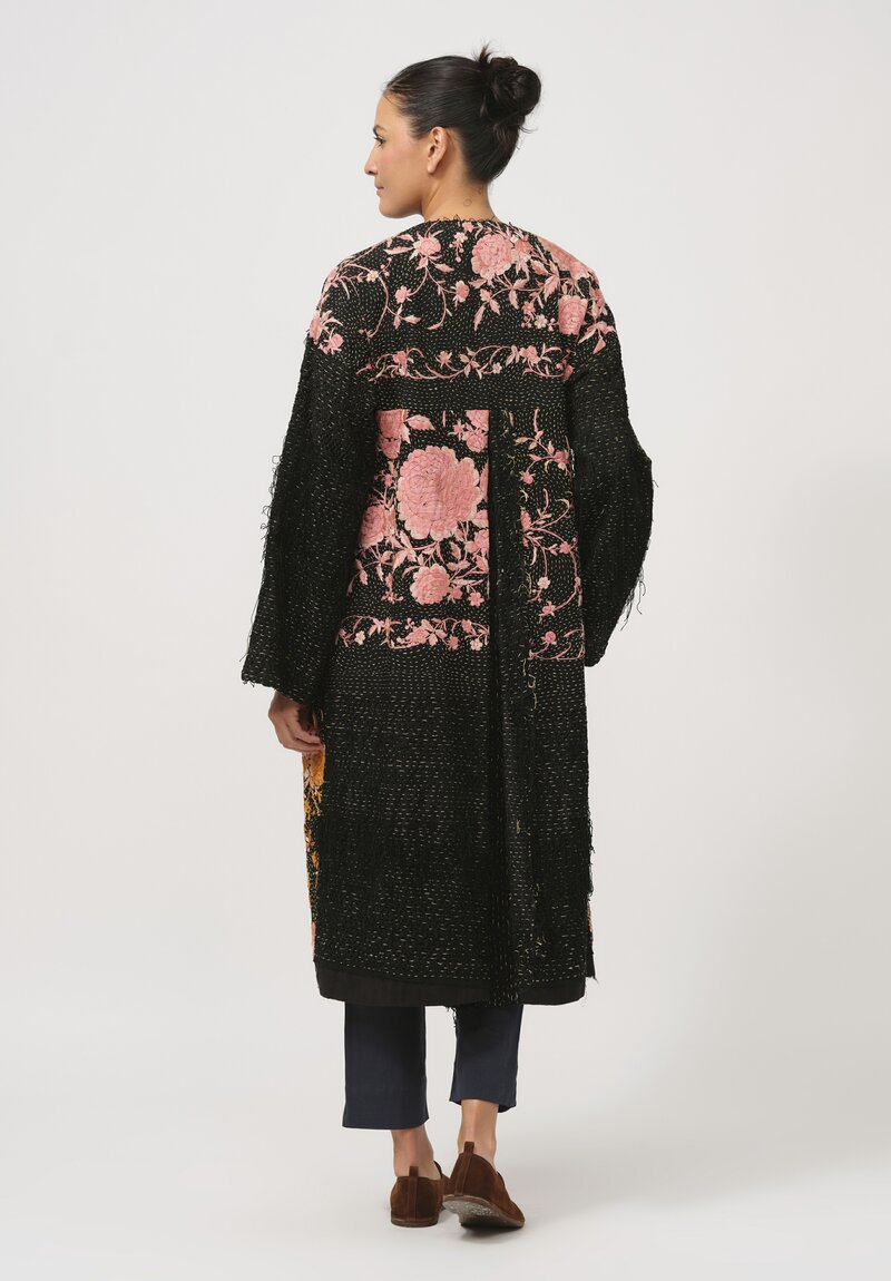 By Walid Silk Brenda Coat in Black	