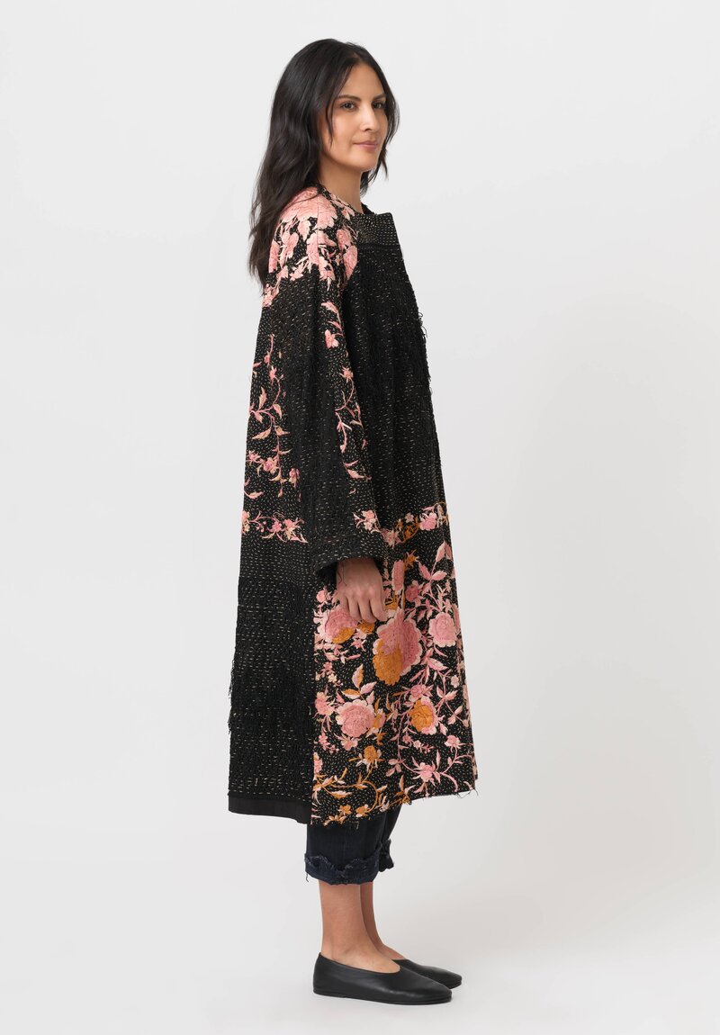 By Walid Silk Brenda Coat in Black