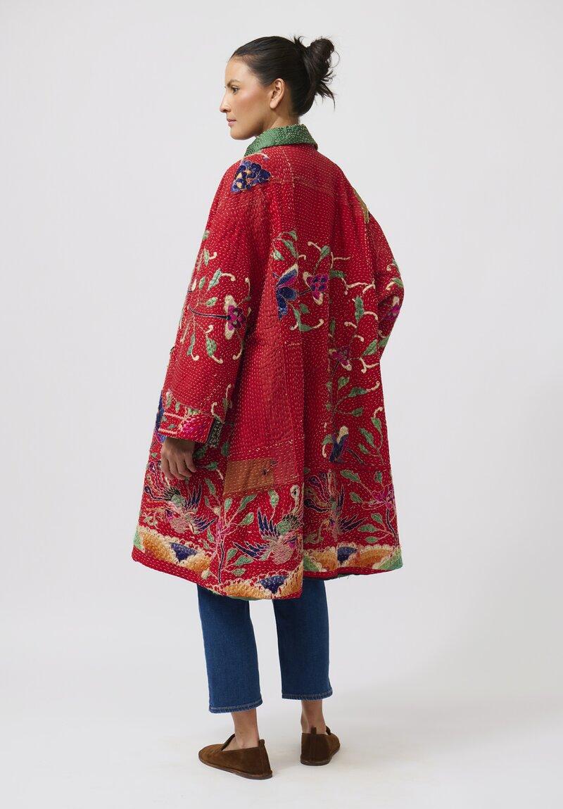 By Walid Chinese Silk Georgina Coat in Red	