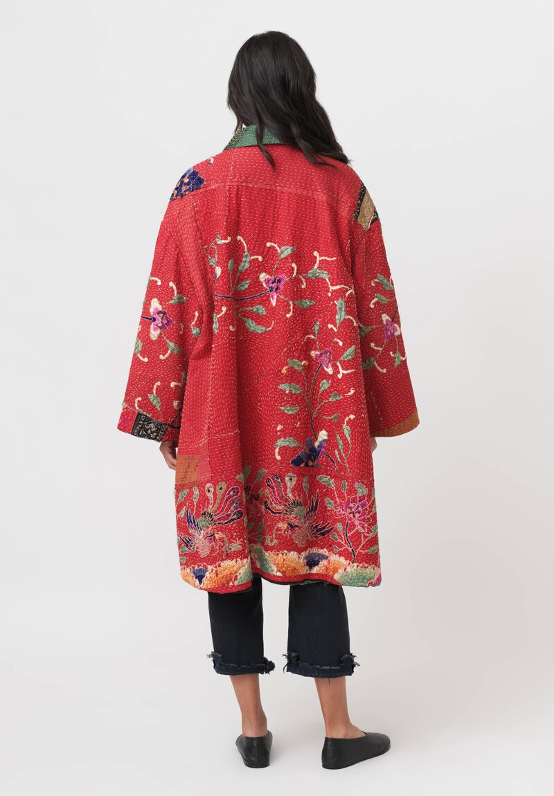 By Walid Chinese Silk Georgina Coat in Red	