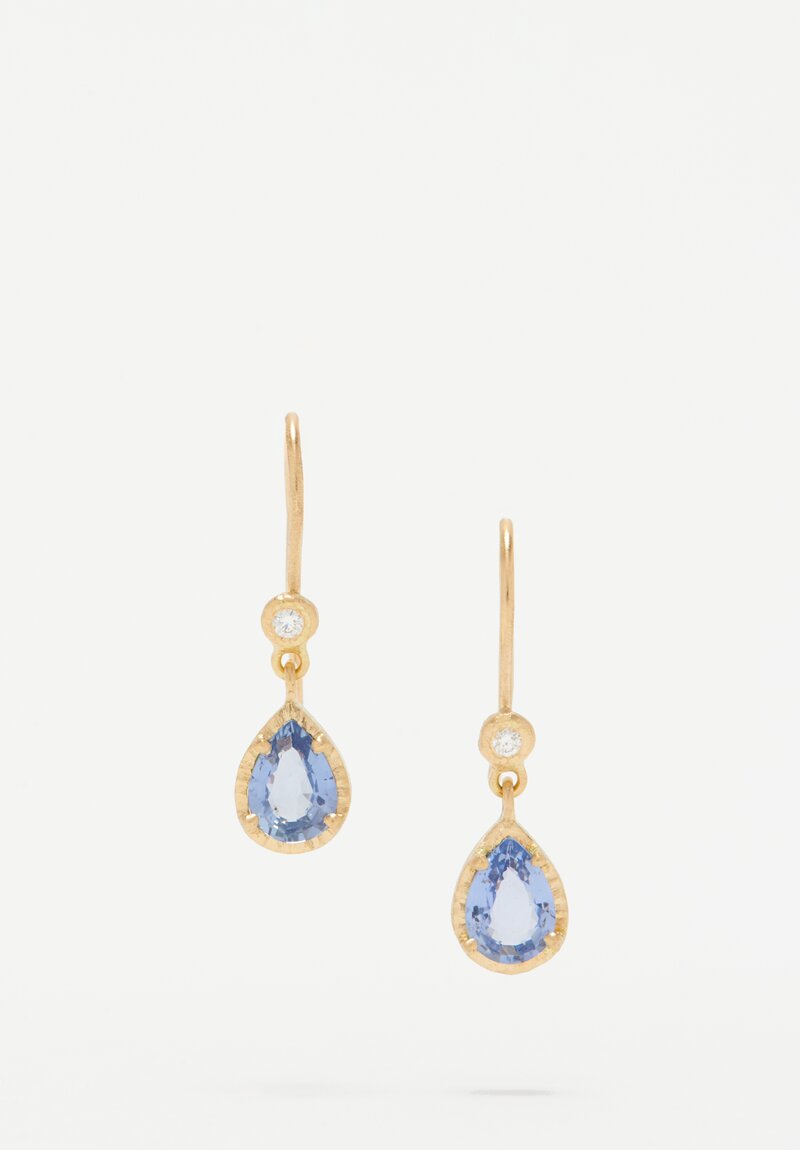 Yasuko Azuma 18k, Sapphire and Diamond Earrings	