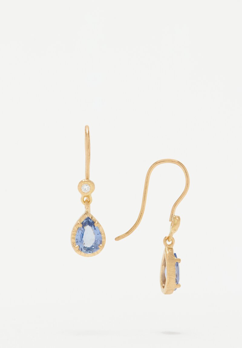 Yasuko Azuma 18k, Sapphire and Diamond Earrings	