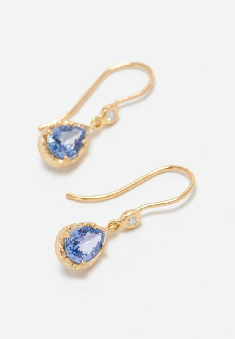 Yasuko Azuma 18k, Sapphire and Diamond Earrings	