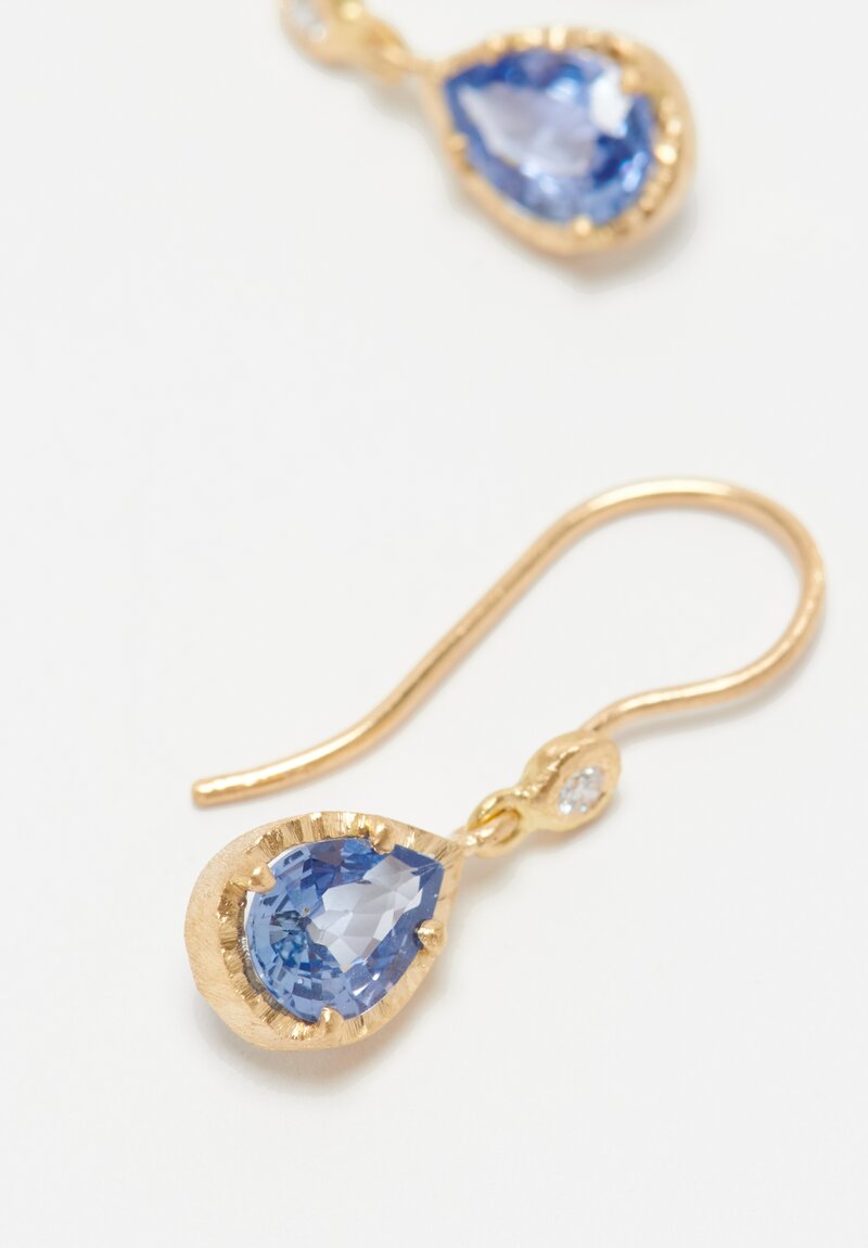 Yasuko Azuma 18k, Sapphire and Diamond Earrings	