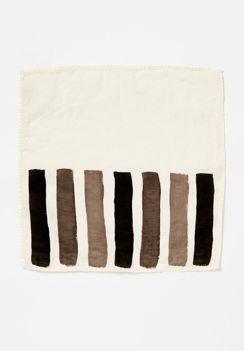 Bertozzi Handmade Linen Striped Napkin in Gamma Bruno	