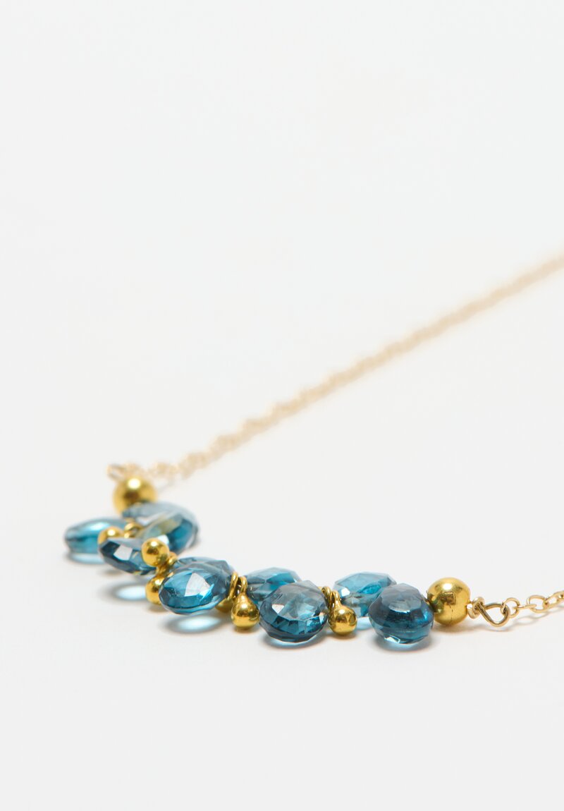 Greig Porter 18k, London Blue Cluster Necklace	