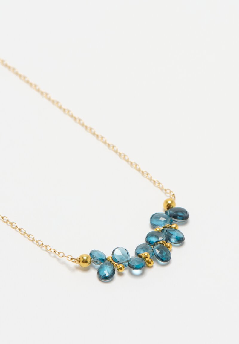 Greig Porter 18k, London Blue Cluster Necklace	