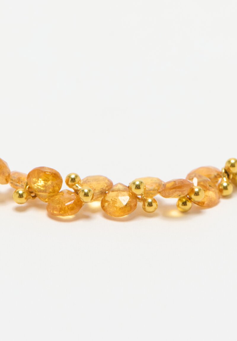 Greig Porter 18k, Mandarin Garnet Cluster Necklace	