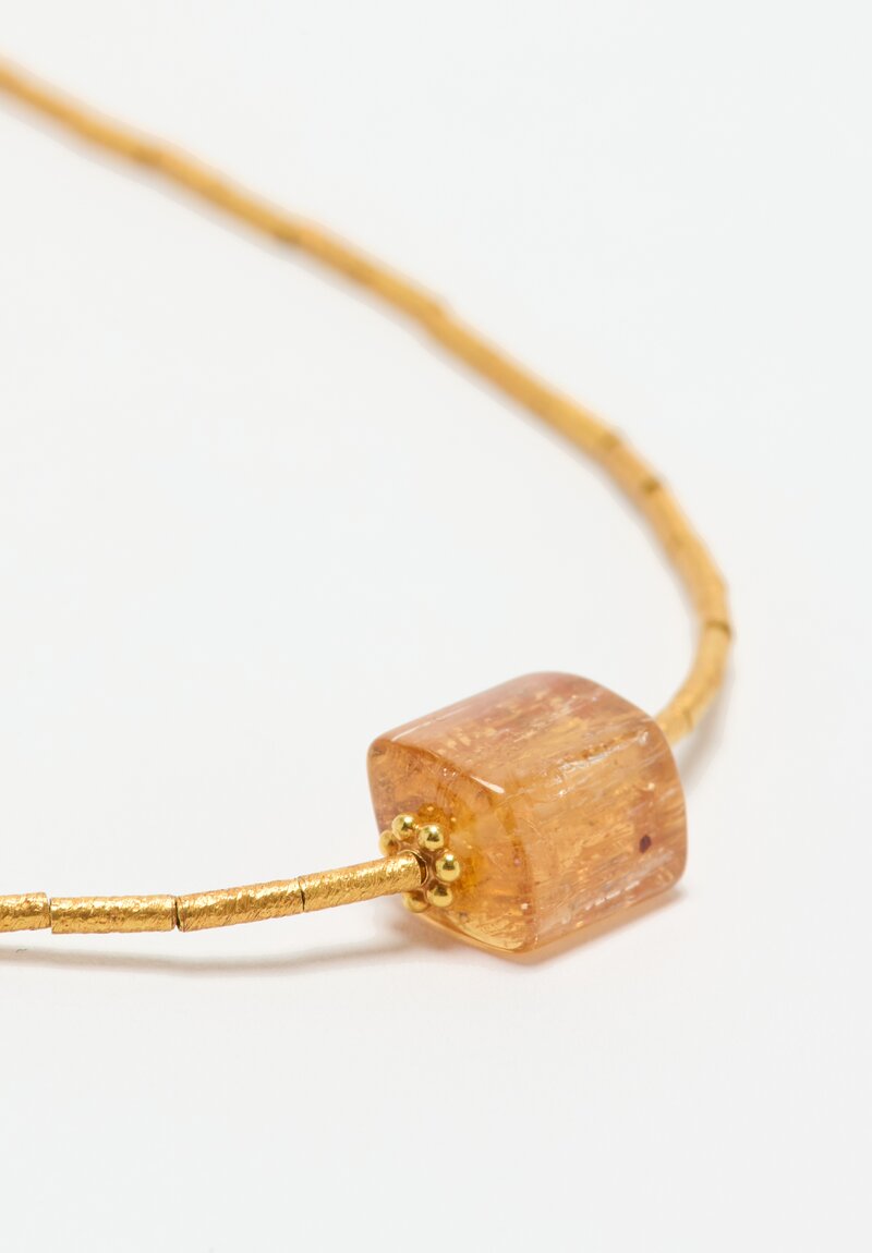 Greig Porter 18k, Imperial Topaz Bead Necklace	