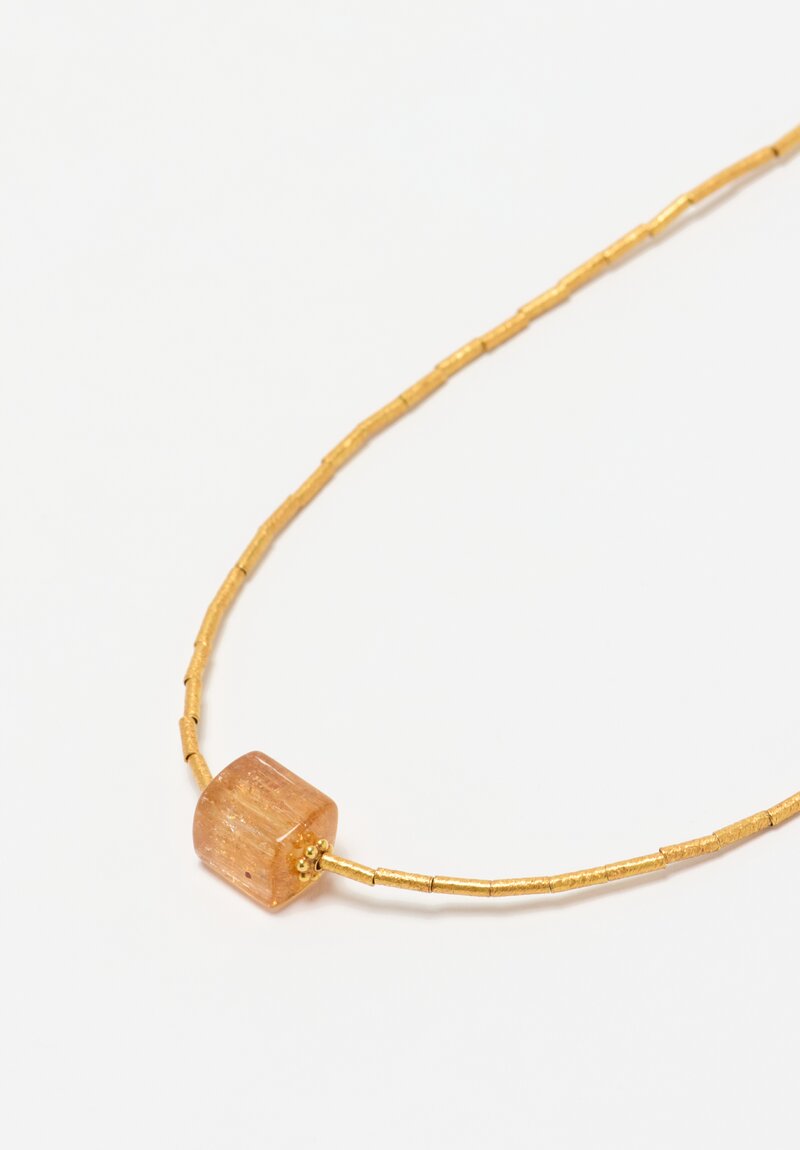 Greig Porter 18k, Imperial Topaz Bead Necklace	