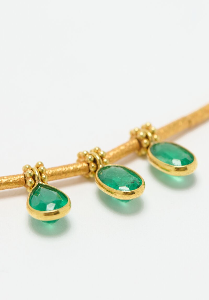 Greig Porter 18k, Emerald Necklace and Earring Set	