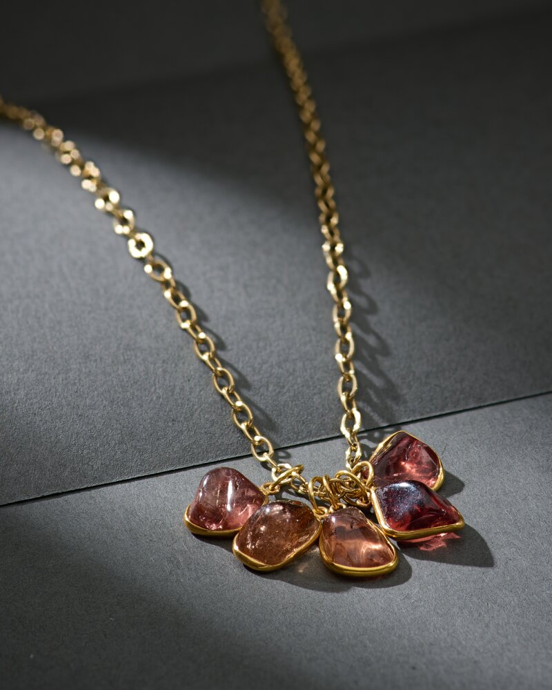 Greig Porter 18k, Tourmaline Cluster Necklace	