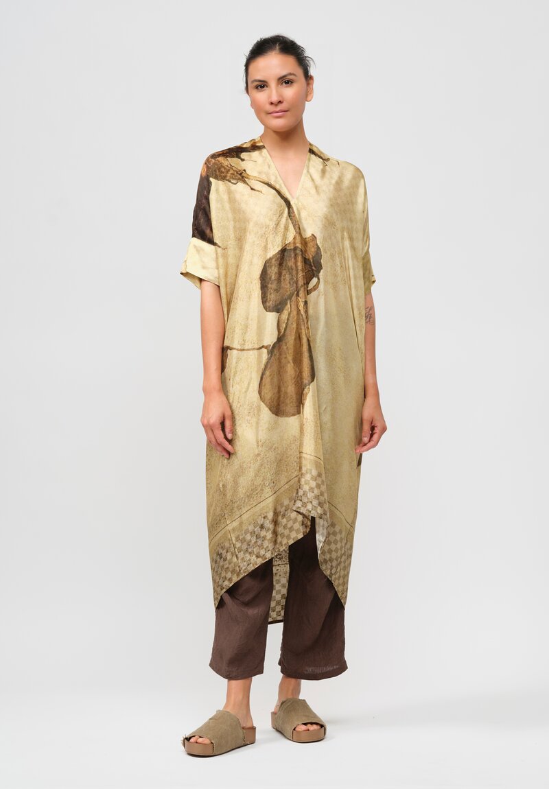 Masnada Pleated Sleeve Tunic in Sepia Rose	