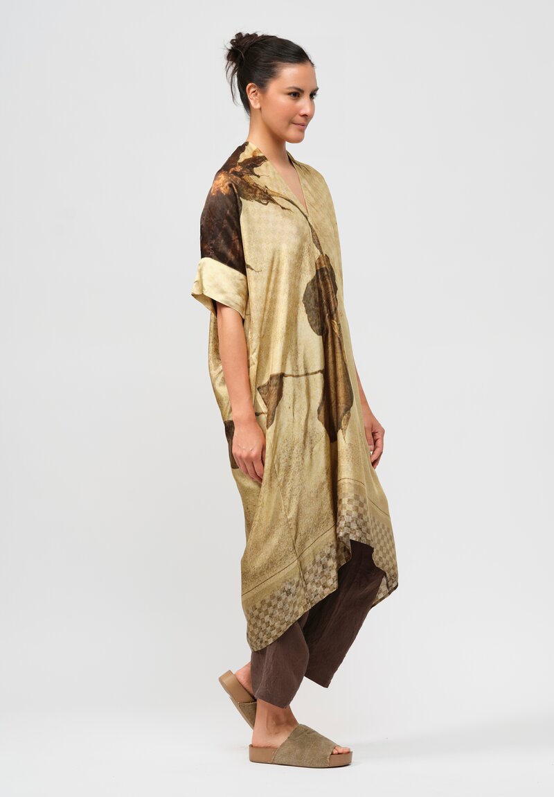 Masnada Pleated Sleeve Tunic in Sepia Rose	