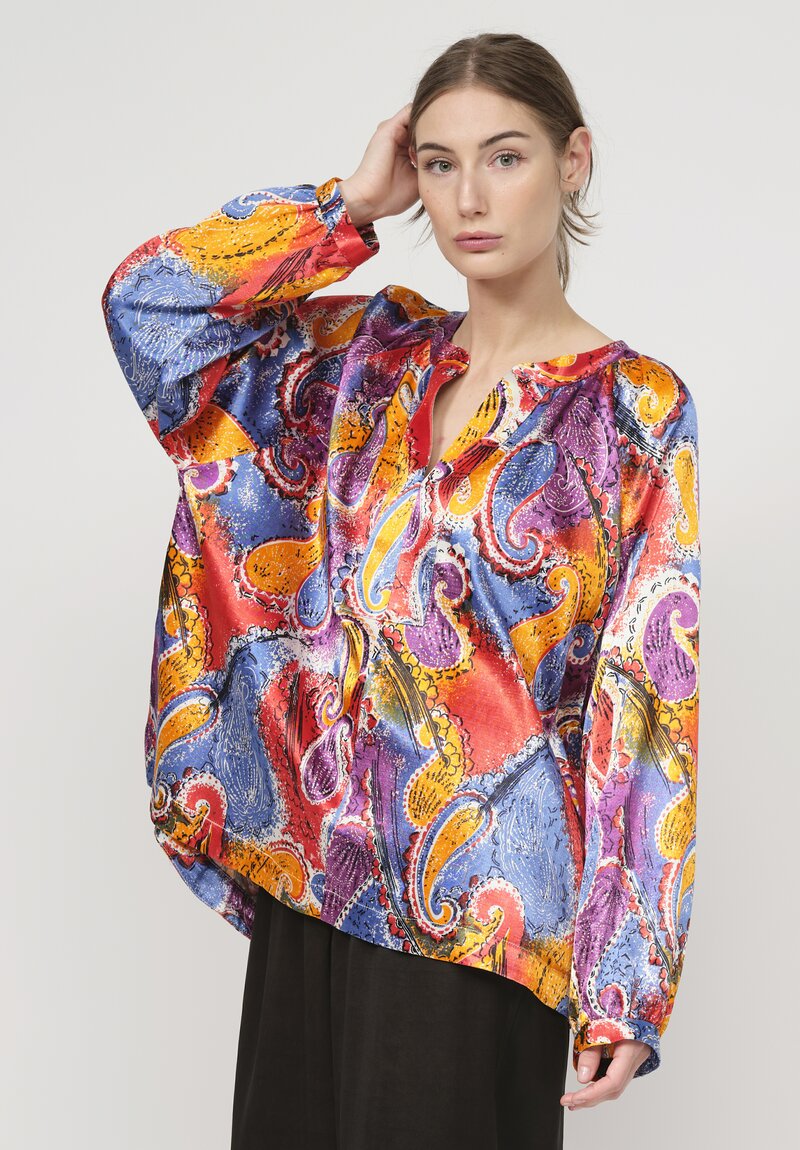 Rianna + Nina One Of A Kind Silk Duchesse Blouse in	