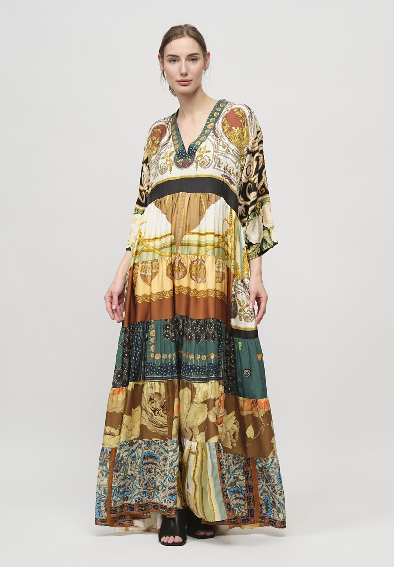 Rianna + Nina One Of A Kind Silk Long Volant Dress	