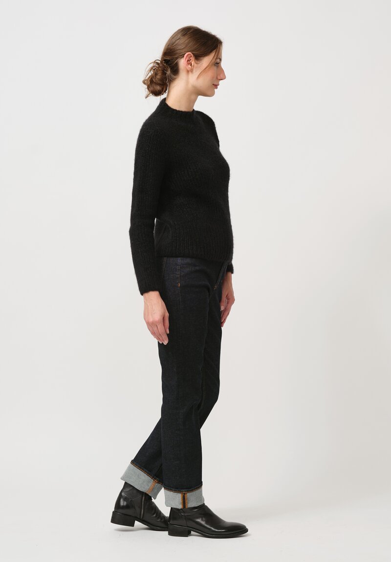 Wommelsdorff Hand Knit Willow Cashmere & Silk Sweater in Space	