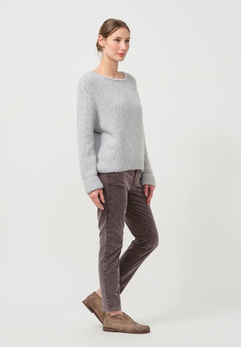 Wommelsdorff Hand-Knit Faye Cashmere & Silk Sweater in Dust	