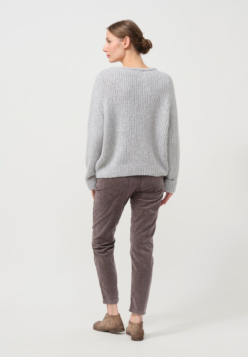 Wommelsdorff Hand-Knit Faye Cashmere & Silk Sweater in Dust	