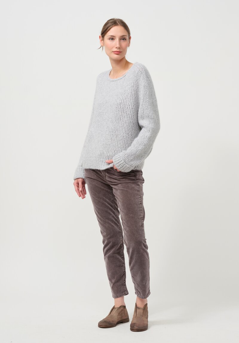 Wommelsdorff Hand-Knit Faye Cashmere & Silk Sweater in Dust	