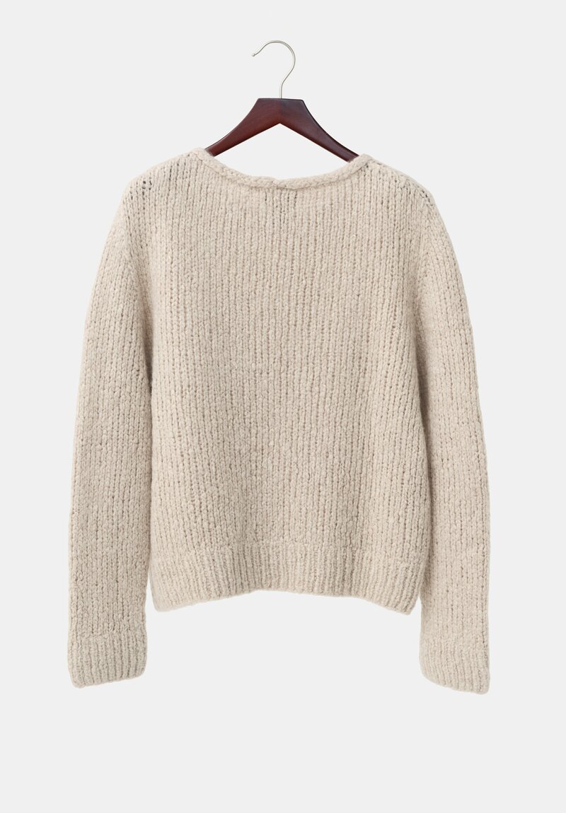 Wommelsdorff Hand-Knit Faye Cashmere & Silk Sweater in Storm	