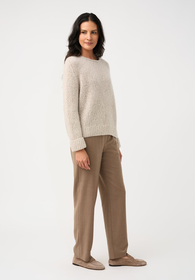 Wommelsdorff Hand-Knit Faye Cashmere & Silk Sweater in Storm