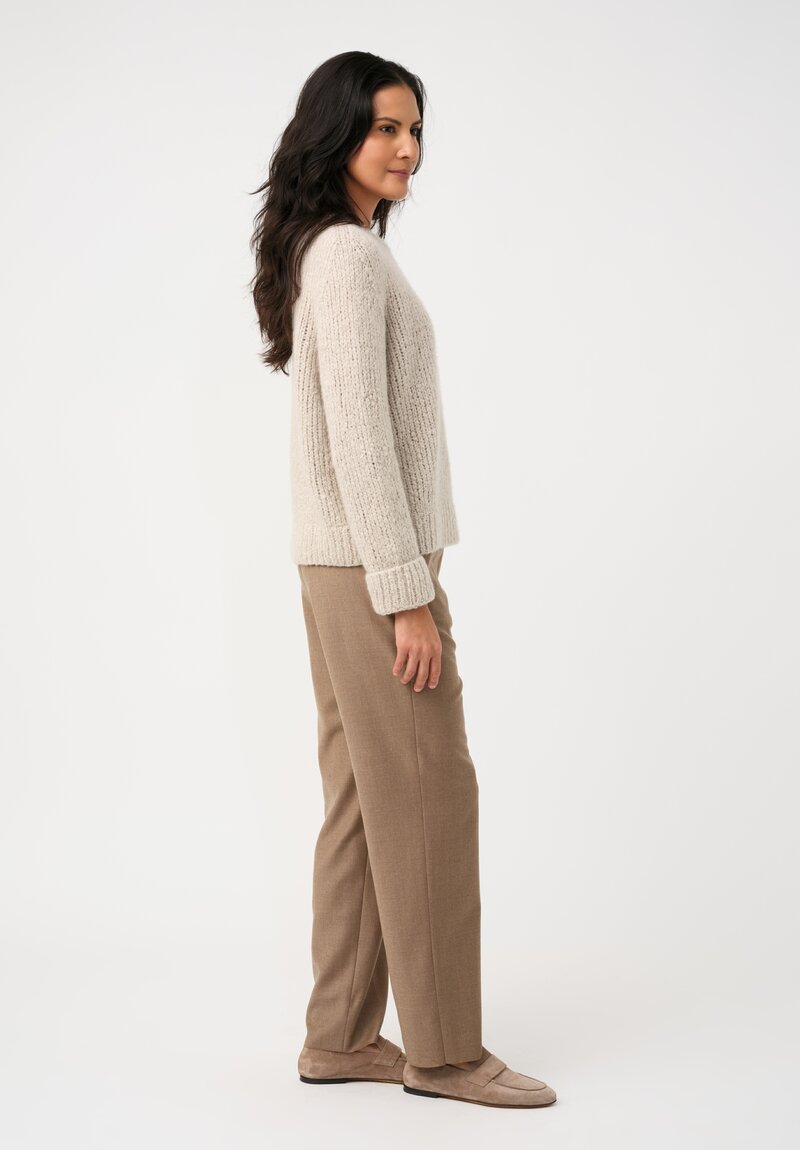 Wommelsdorff Hand-Knit Faye Cashmere & Silk Sweater in Storm
