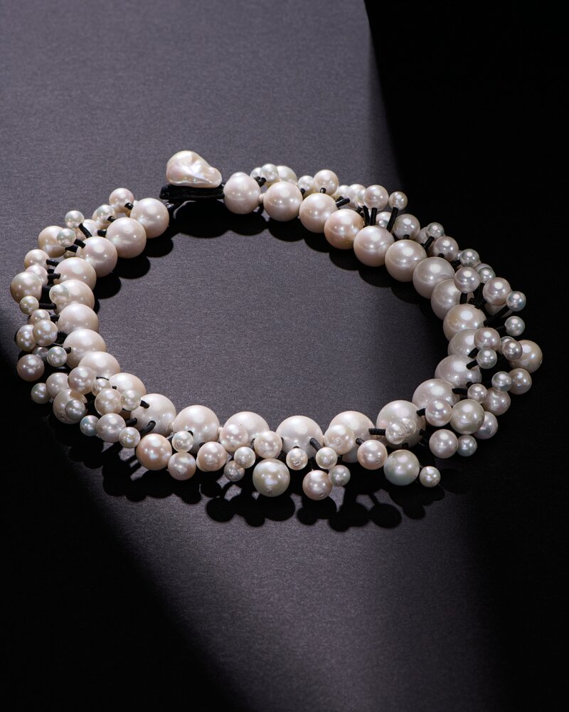 Monies Freshwater & Baroque Pearl Cluster Necklace
